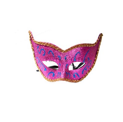 Purple Eye Mask with Glitter Painting
